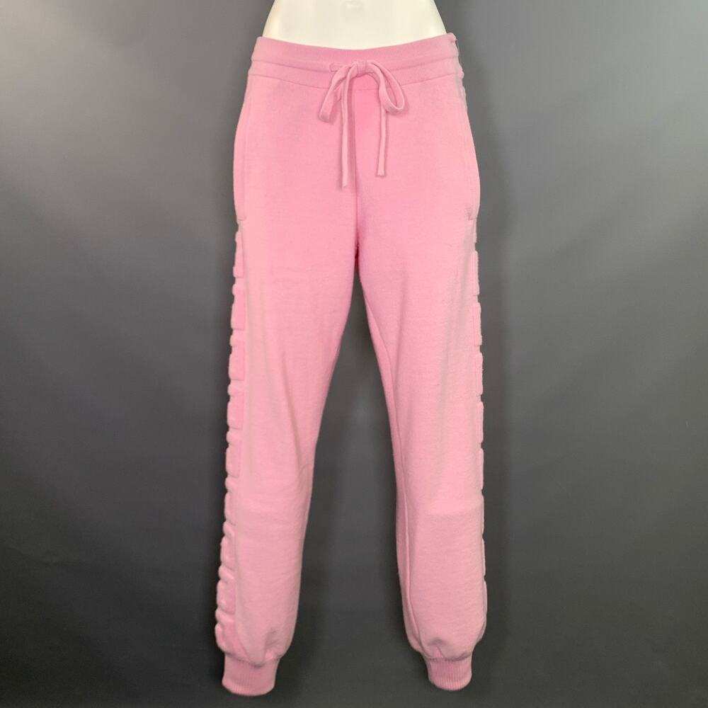 VERSACE Size S Pink Cashmere Blend Greca Sweatpants Casual Pants